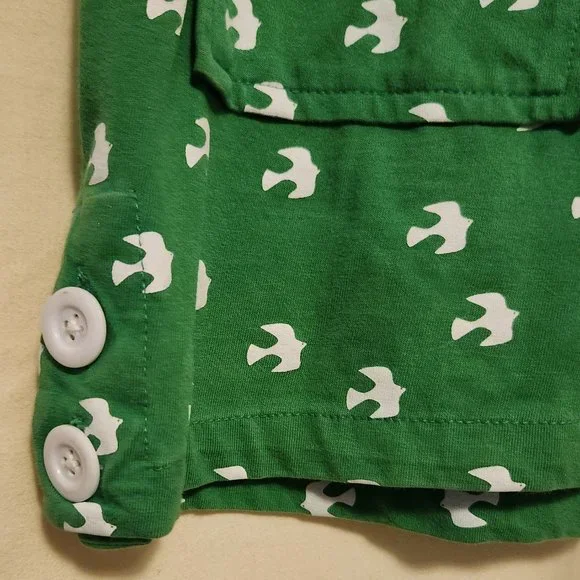 Green printed mini skirt with pockets - Picture 8 of 10